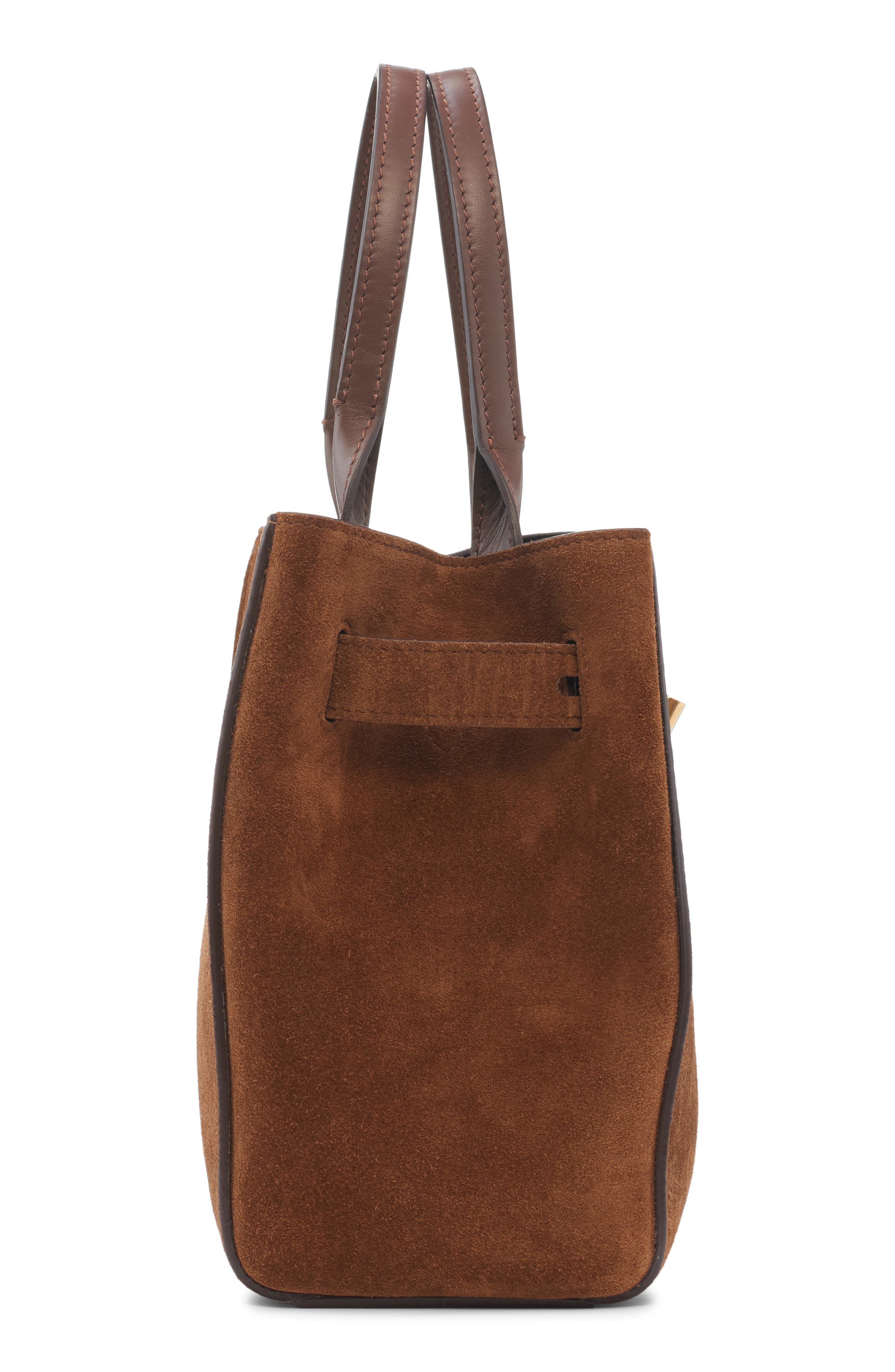 TOM FORD Small Audrey Suede Tote, Alternate, color, Whisky