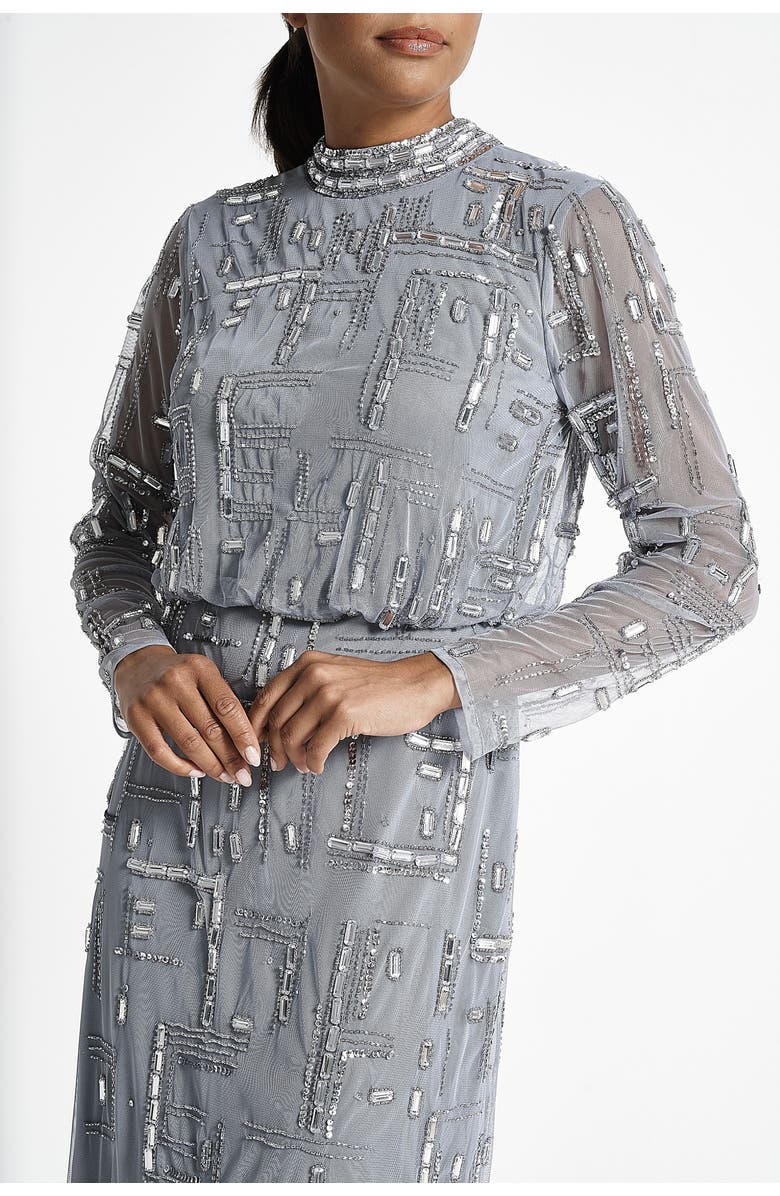 Frock and Frill Long Sleeved Embellished Gown, Alternate, color, 