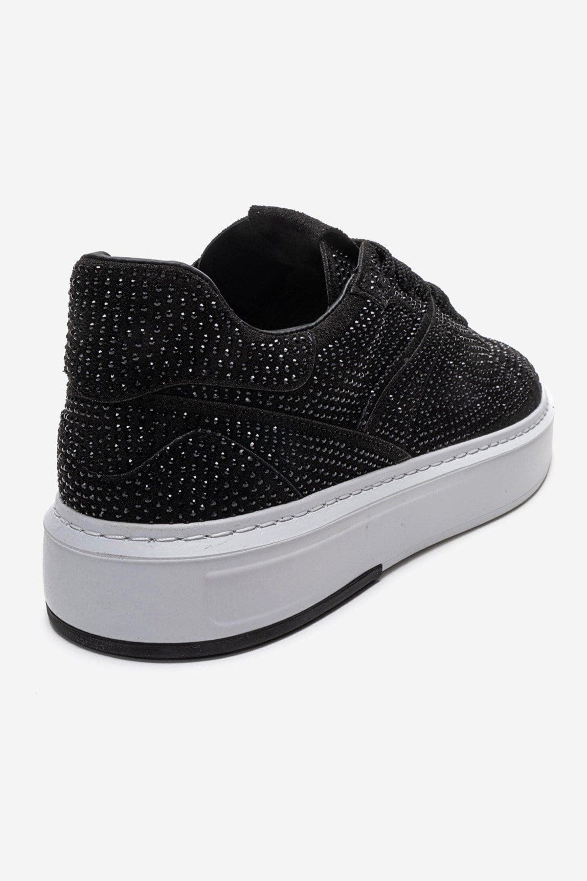Prologue Shoes Berina Embellished Sneaker, Alternate, color, Black Suede