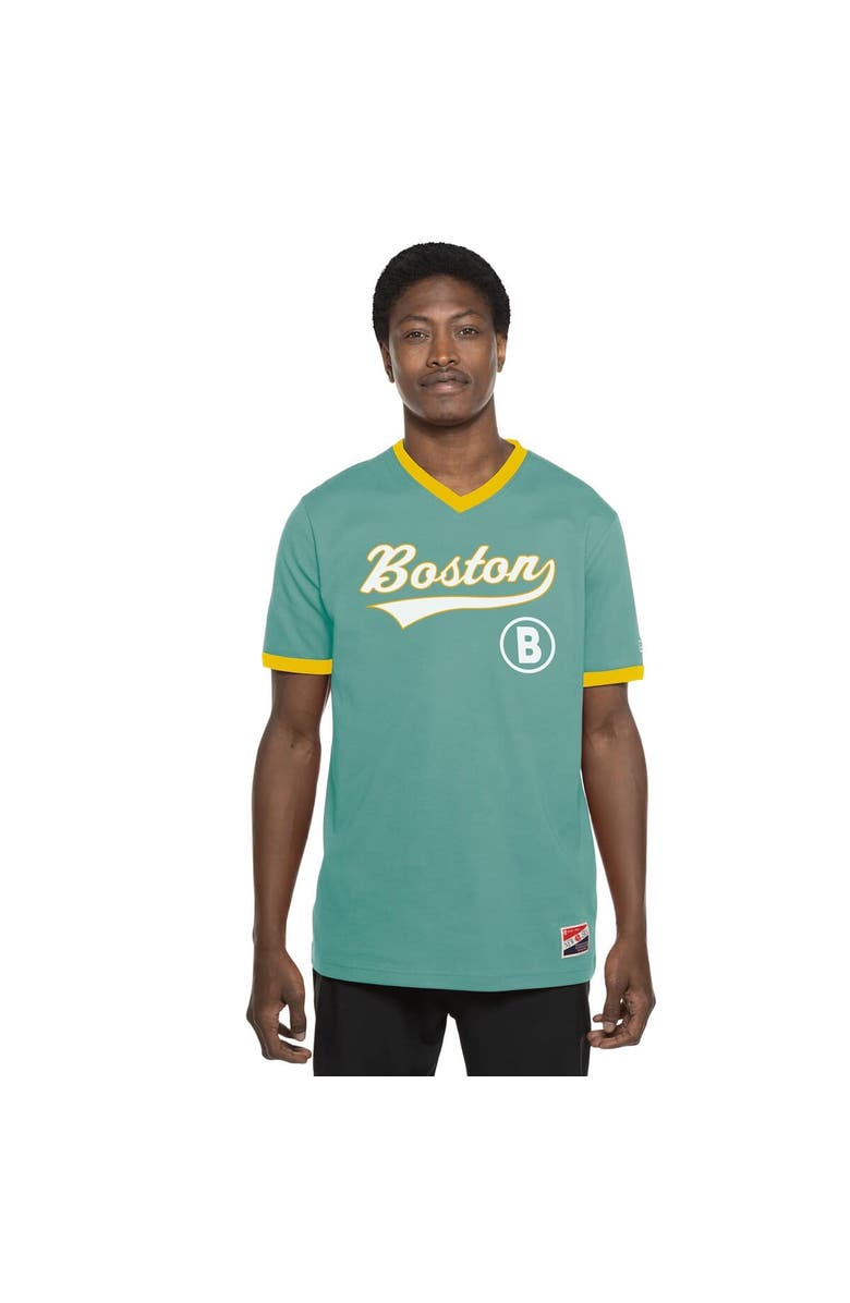 New Era Men's New Era  Green Boston Red Sox 2025 City Connect V-Neck T-Shirt, Alternate, color, 