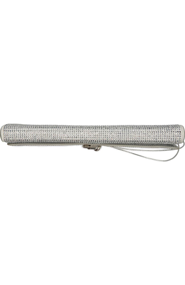 Bottega Veneta Long Andiamo Crystal Embellished Clutch, Alternate, color, 1905 White M/ Silver-S
