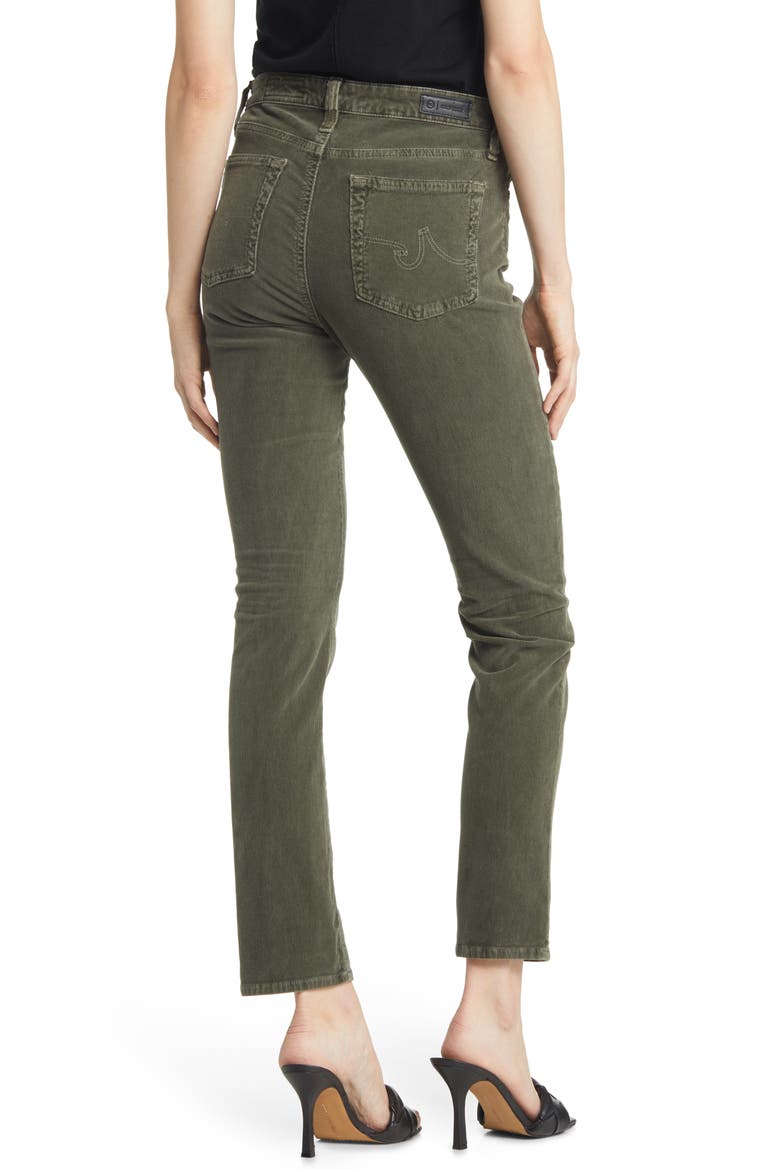 Mari High Waist Slim Ankle Straight Leg Corduroy Pants, Alternate, color, 1 YEAR SULFUR A