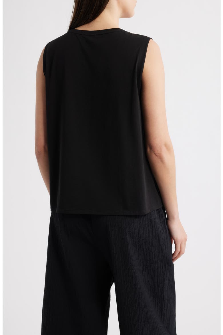 Scoop Neck Organic Cotton Tank, Alternate, color, BLACK