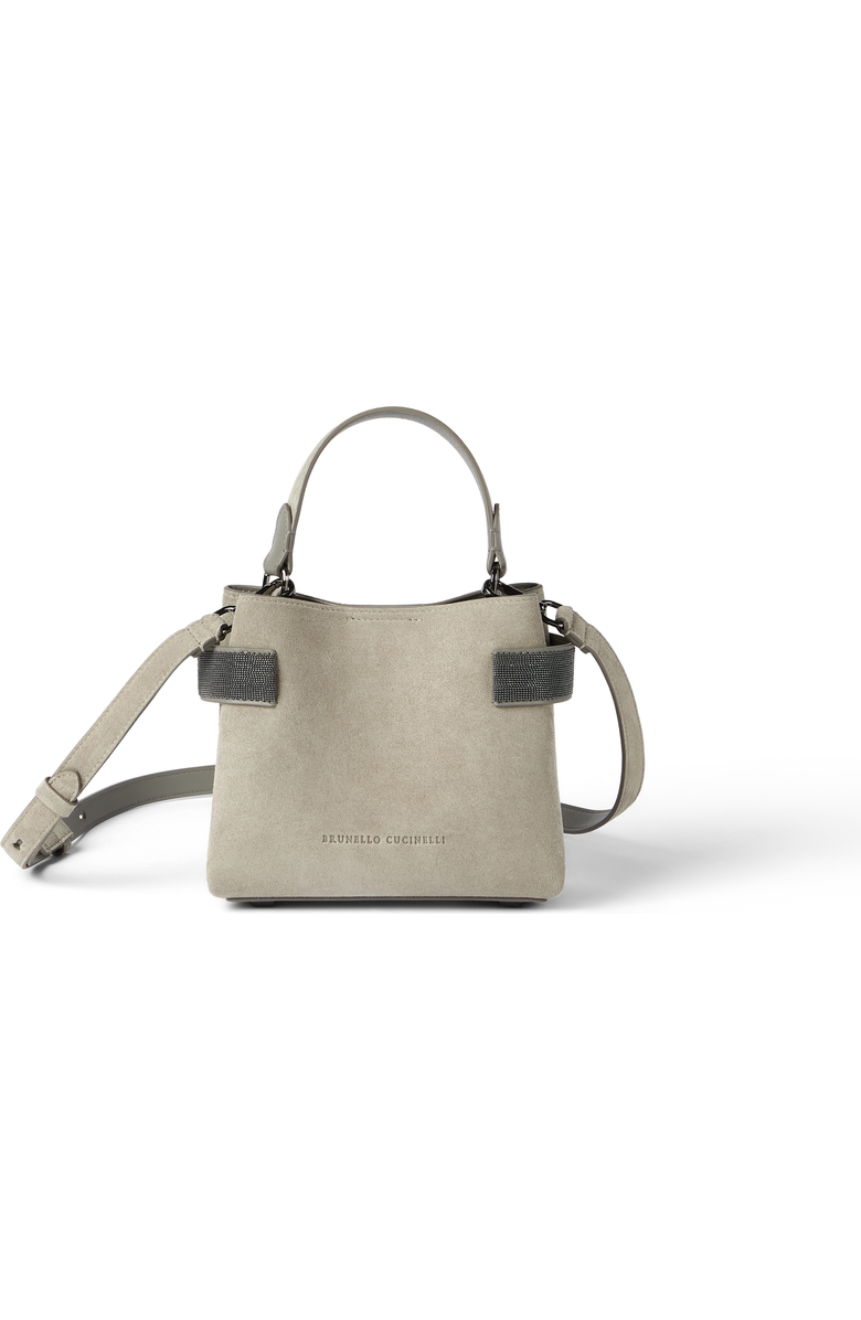 Brunello Cucinelli Small Top-Handle Essence bag, Main, color, Khaki