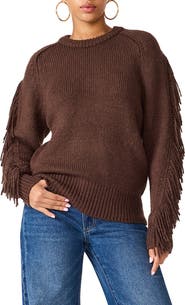 Steve Madden Ashlynne Fringe Sleeve Sweater