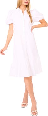 CeCe Puff Sleeve Bow Dress