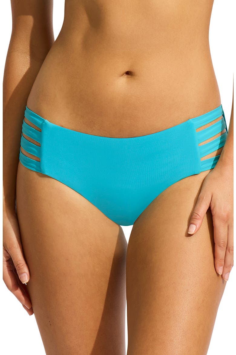 Collective Multi Strap Hipster Bikini Bottoms, Main, color, ATOLL BLUE
