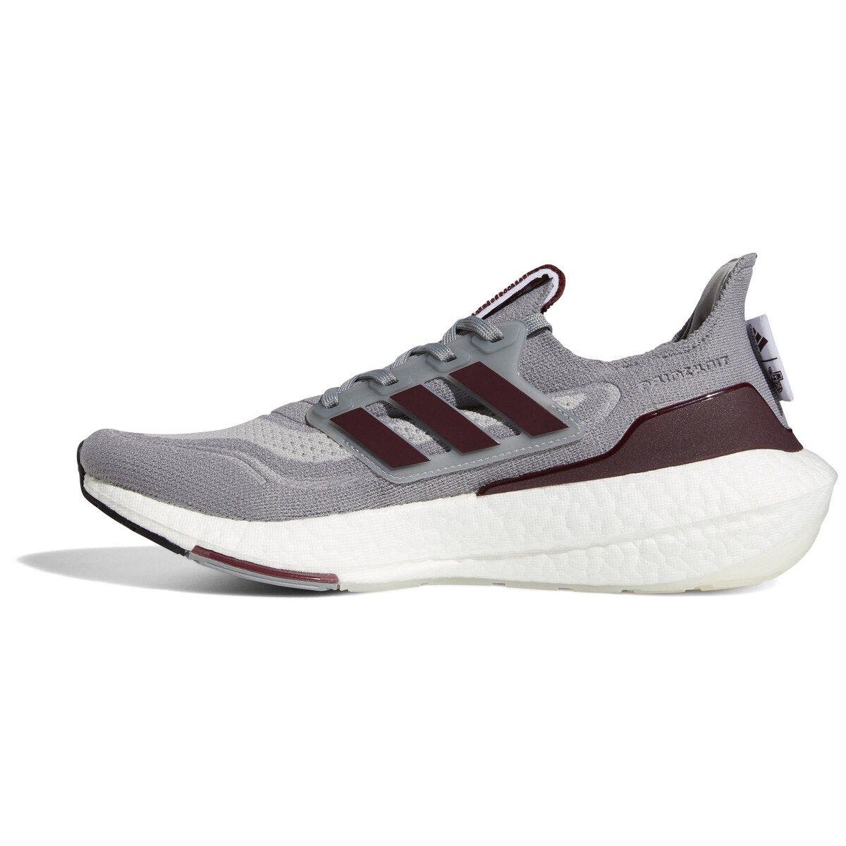 adidas Gray/Maroon Texas A&M Aggies Ultraboost 21 Running Shoe, Main, color, 