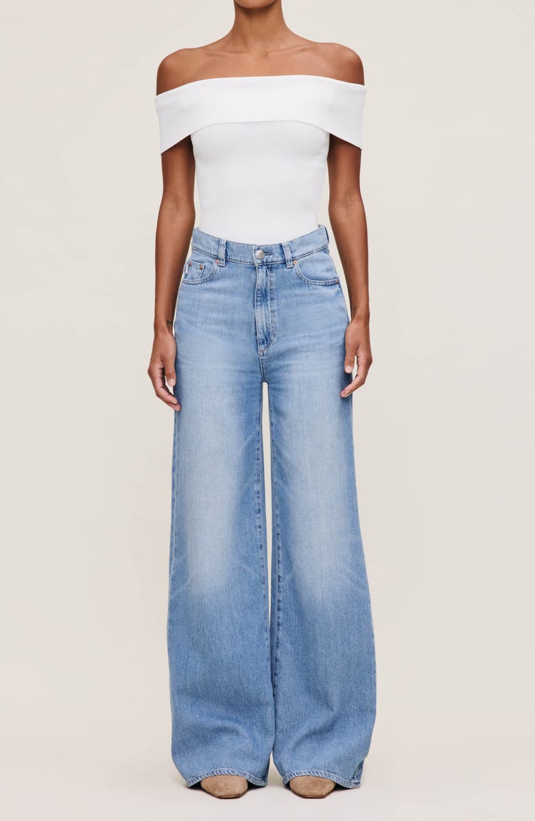 DL1961 Off the Shoulder Rib Top, Alternate, color, White