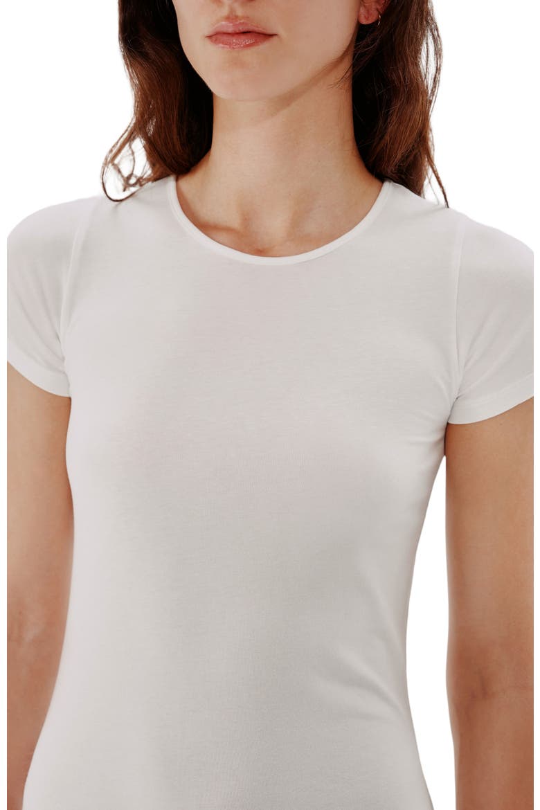 FITTED TEE DRESS, Alternate, color, WHITE