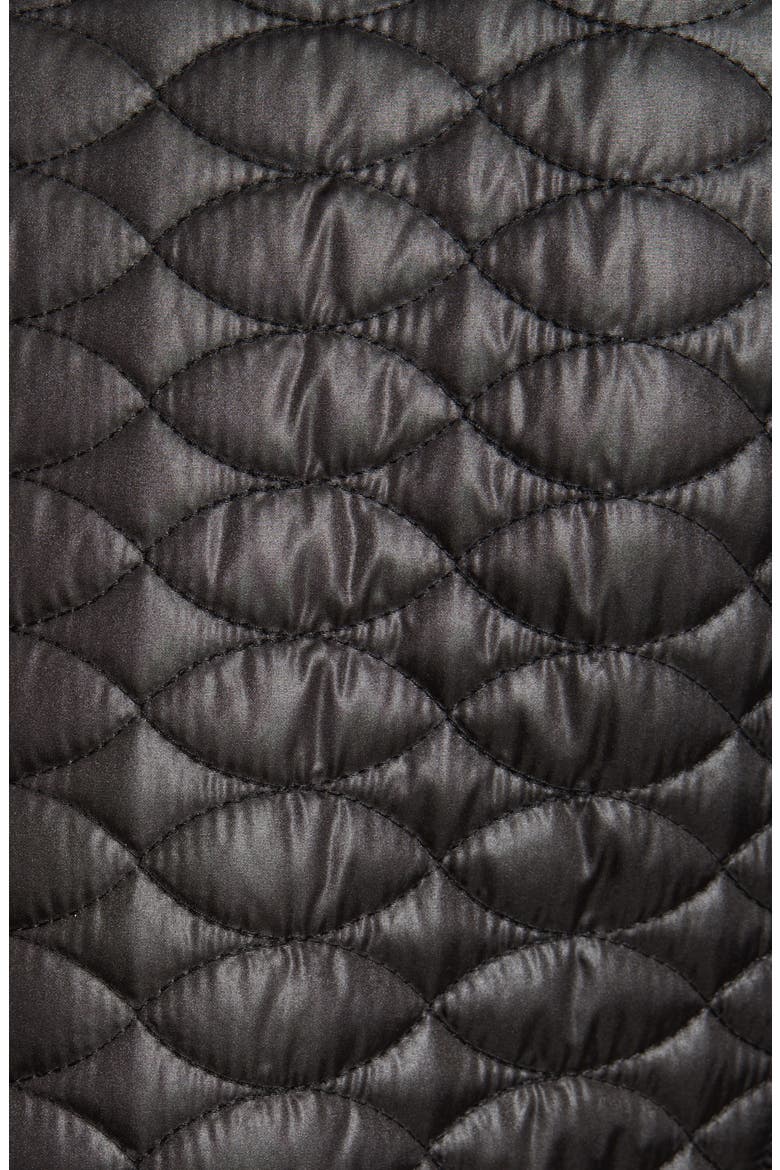 Water Repellent Quilted Jacket, Alternate, color, BLACK