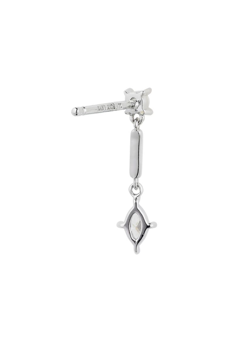 Aviva Diamond Drop Earrings (Nordstrom Exclusive), Alternate, color, 18K WHITE GOLD