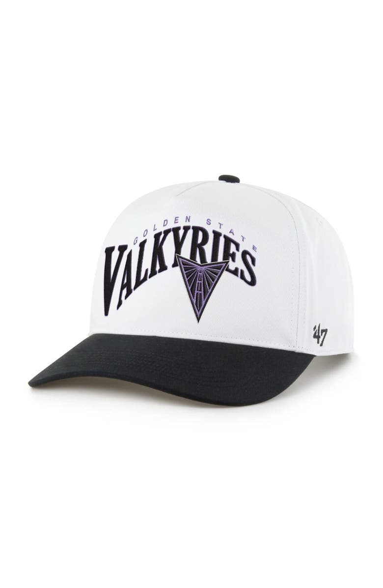 '47 Unisex '47 White Golden State Valkyries Dom Wave Two-Tone Hitch Adjustable Hat, Main, color, White