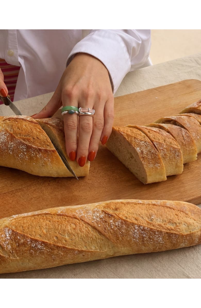 seree Isa Jade and beaded pearl stretch ring, Alternate, color, Light Green