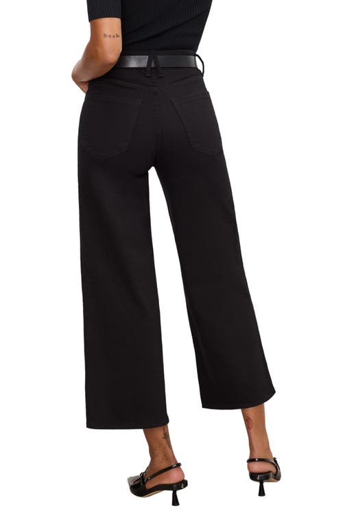Good American Good Waist Crop Palazzo Jeans In Black001