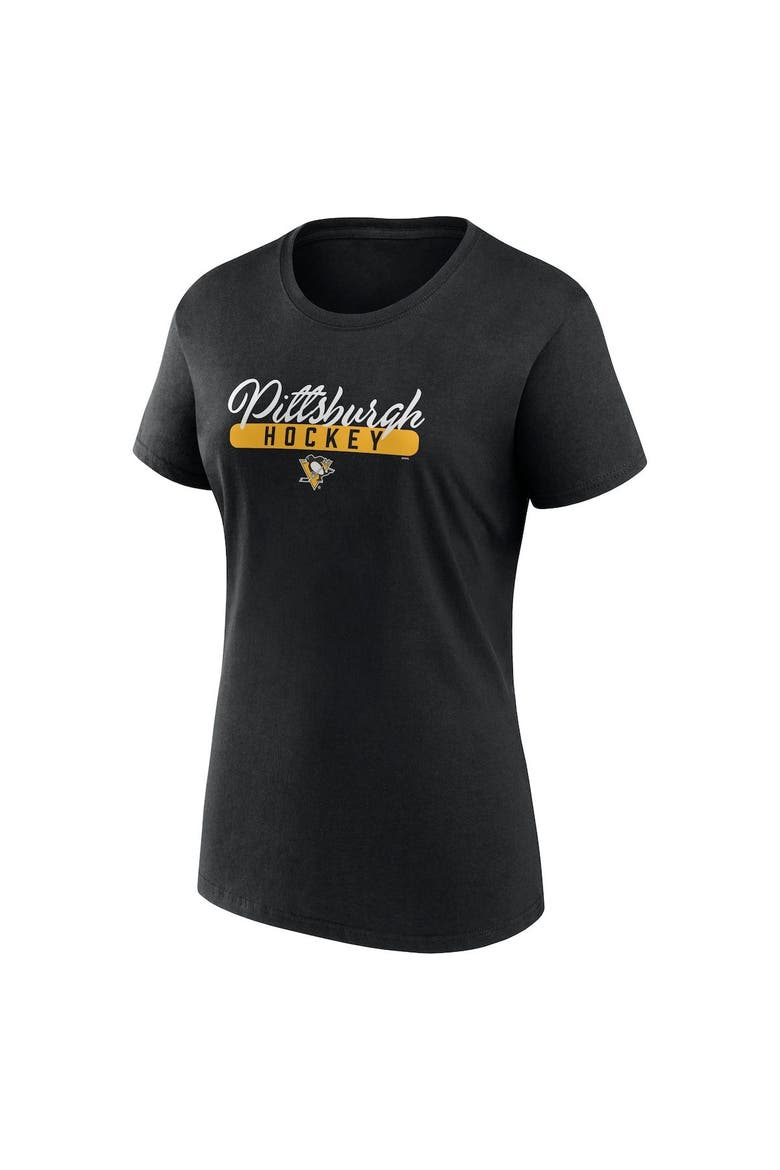 Women's Fanatics Branded Black/Gold Pittsburgh Penguins Two-Pack Fan T-shirt Set, Alternate, color, Black