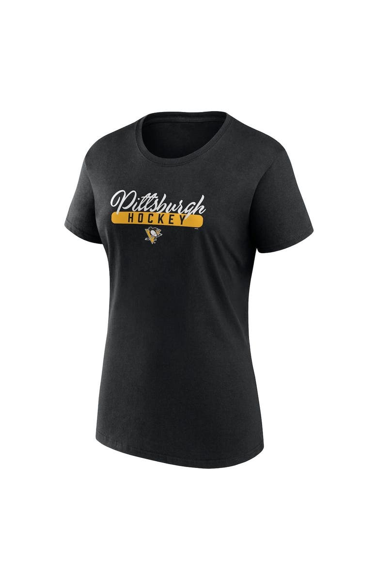 FANATICS Women's Fanatics Branded Black/Gold Pittsburgh Penguins Two-Pack Fan T-shirt Set, Alternate, color, Black