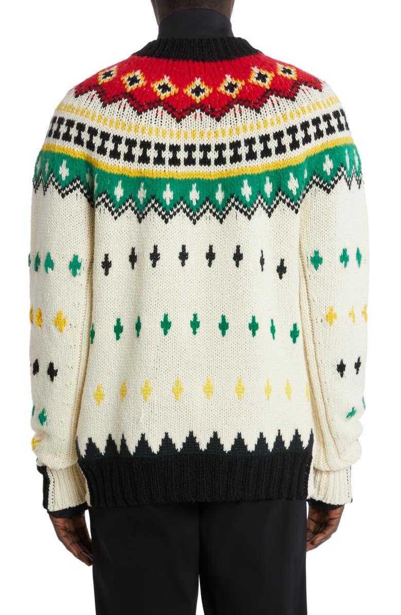 Moncler Grenoble Fair Isle Wool Blend Sweater, Alternate, color,