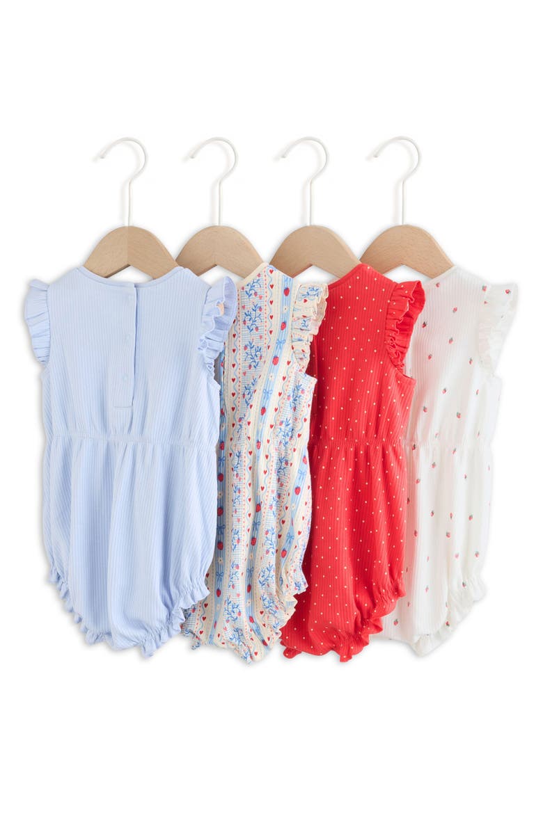 NEXT Pack of 4 Assorted Frill Bodysuits, Alternate, color, Blue