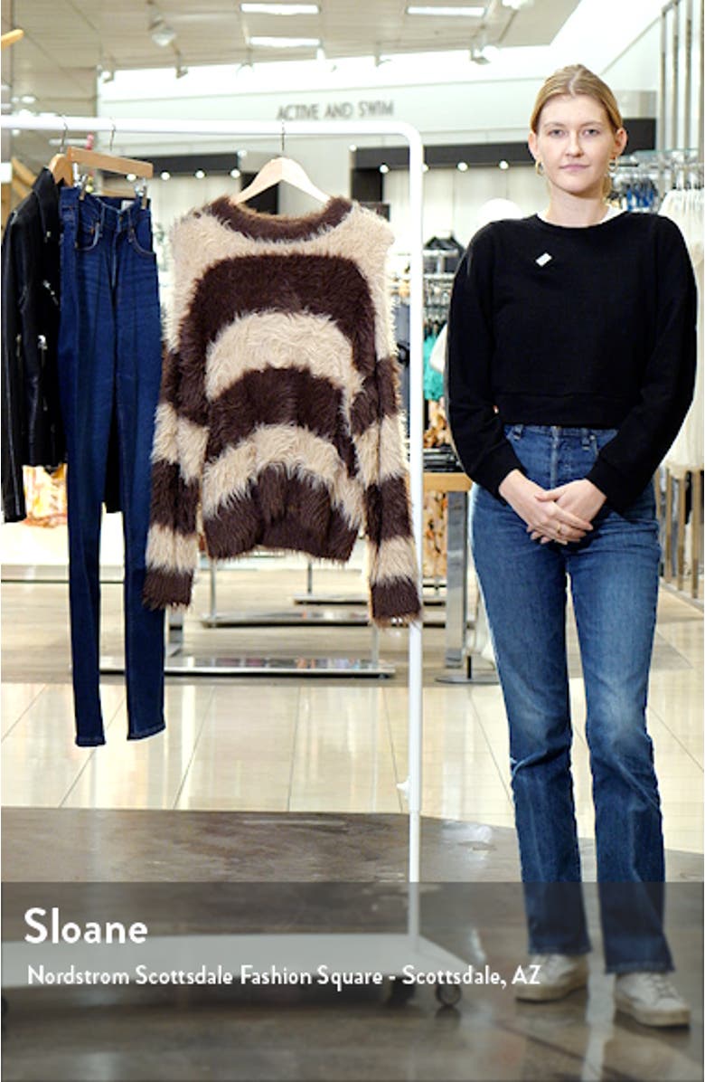 Stripe Faux Fur Sweater, sales video thumbnail