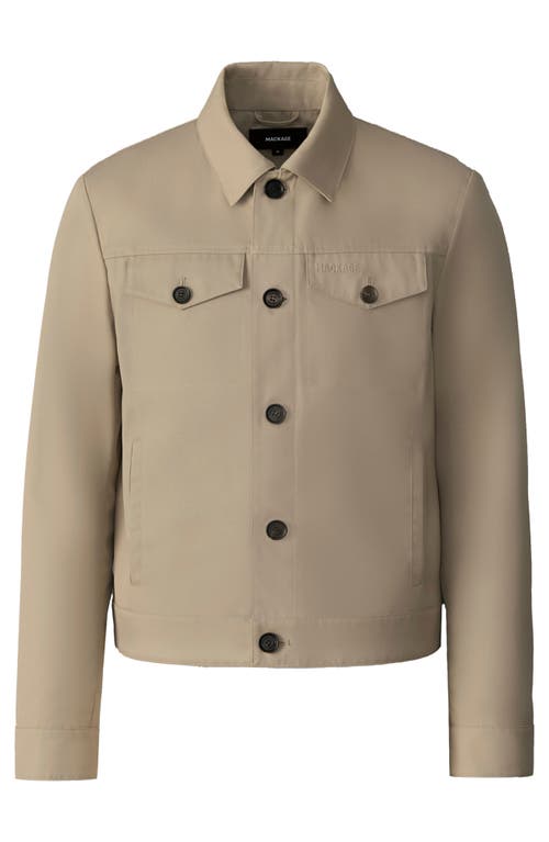Mackage Nash Twill Trucker Jacket In Light Camel