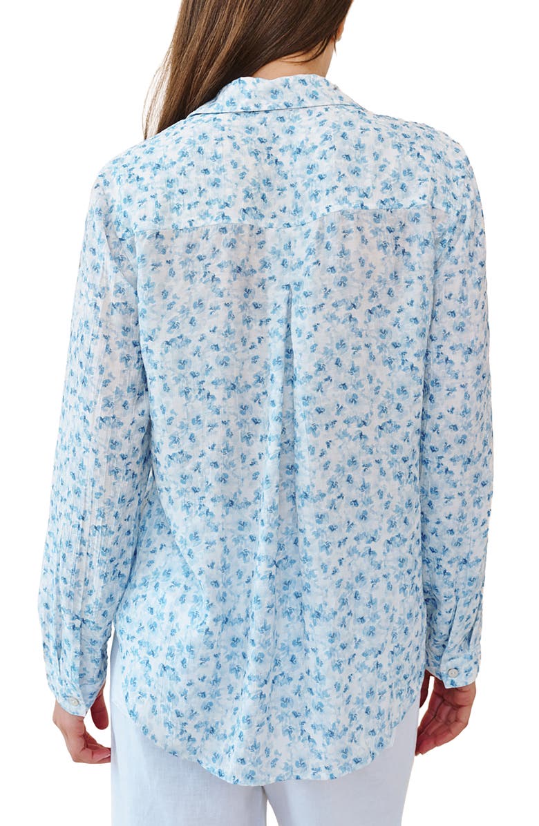 Bella Dahl Print Button-Up Shirt, Alternate, color, Blue Ditsy