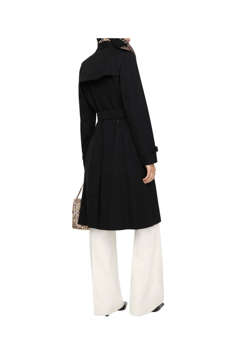 Burberry Long Chelsea Heritage Trench Coat, Alternate, color, Black