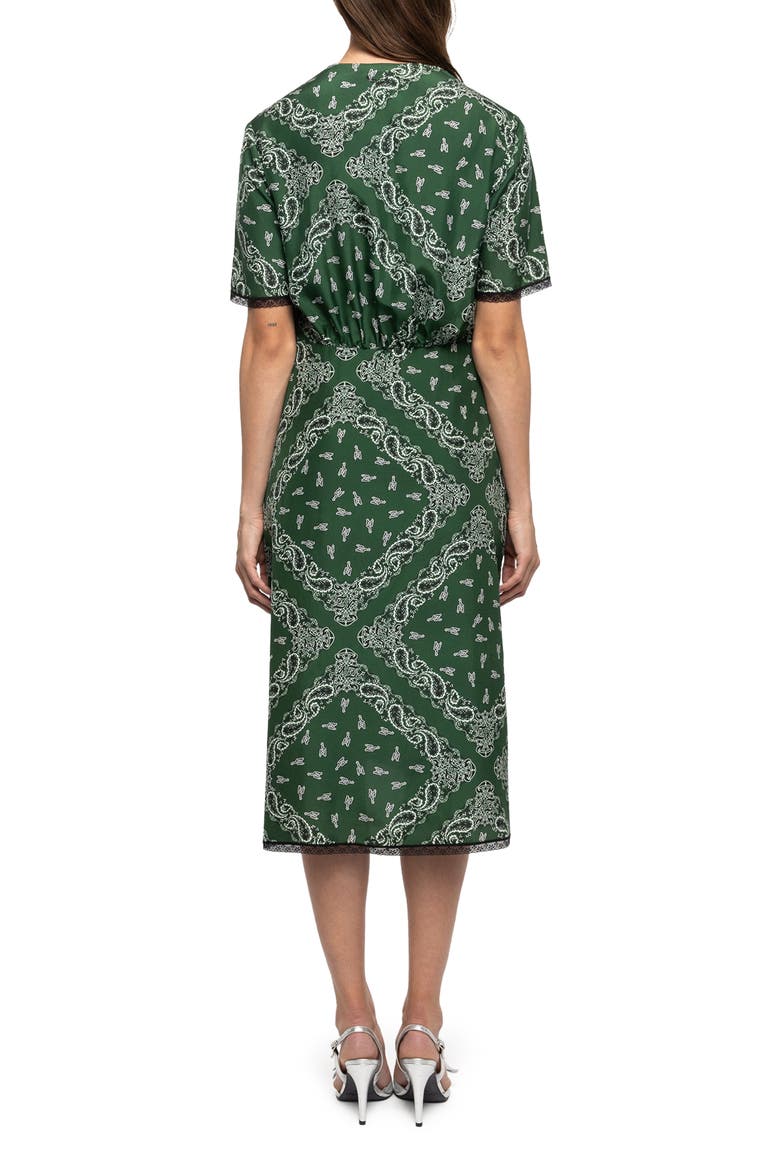 Reforme Silk Wrap Dress, Alternate, color, MEADOW