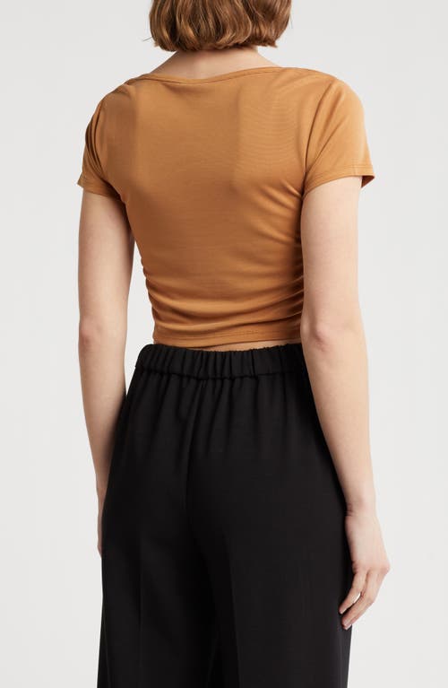 Love By Design Rashia Side Ruched Crop Top
