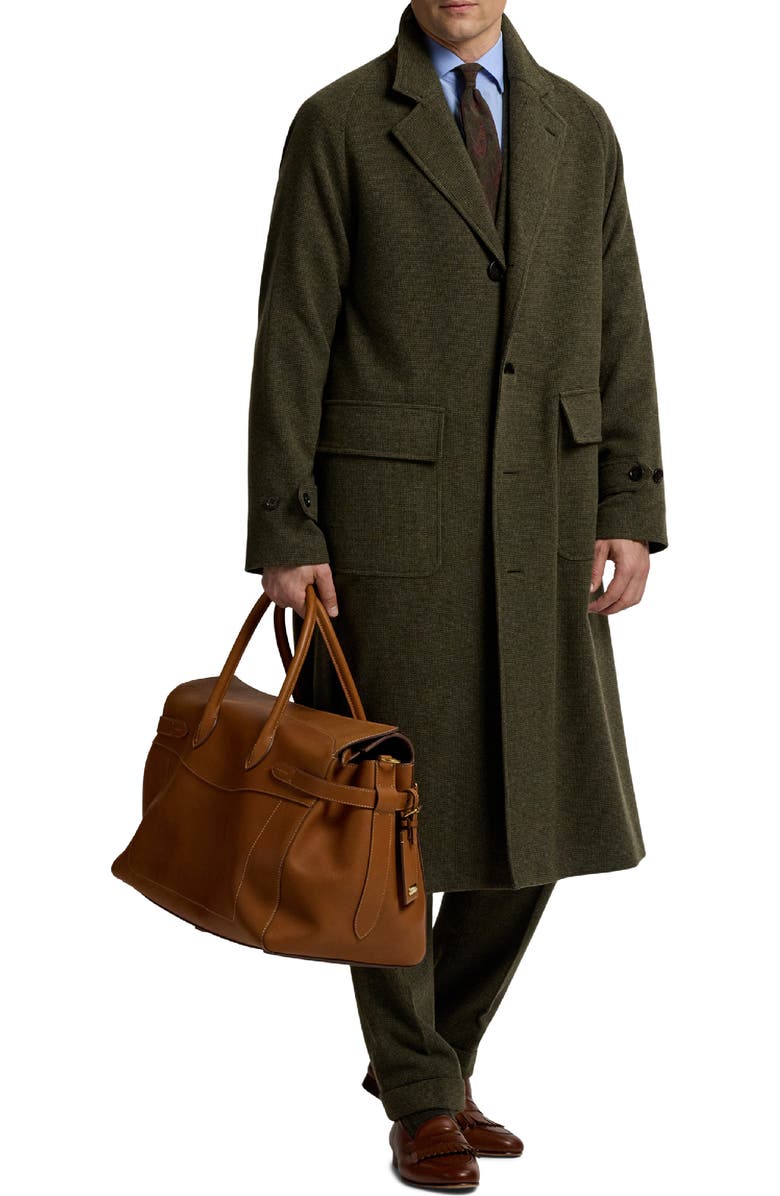 Ralph Lauren Purple Label Bedford Calfskin Leather Duffle Bag, Alternate, color, Gold