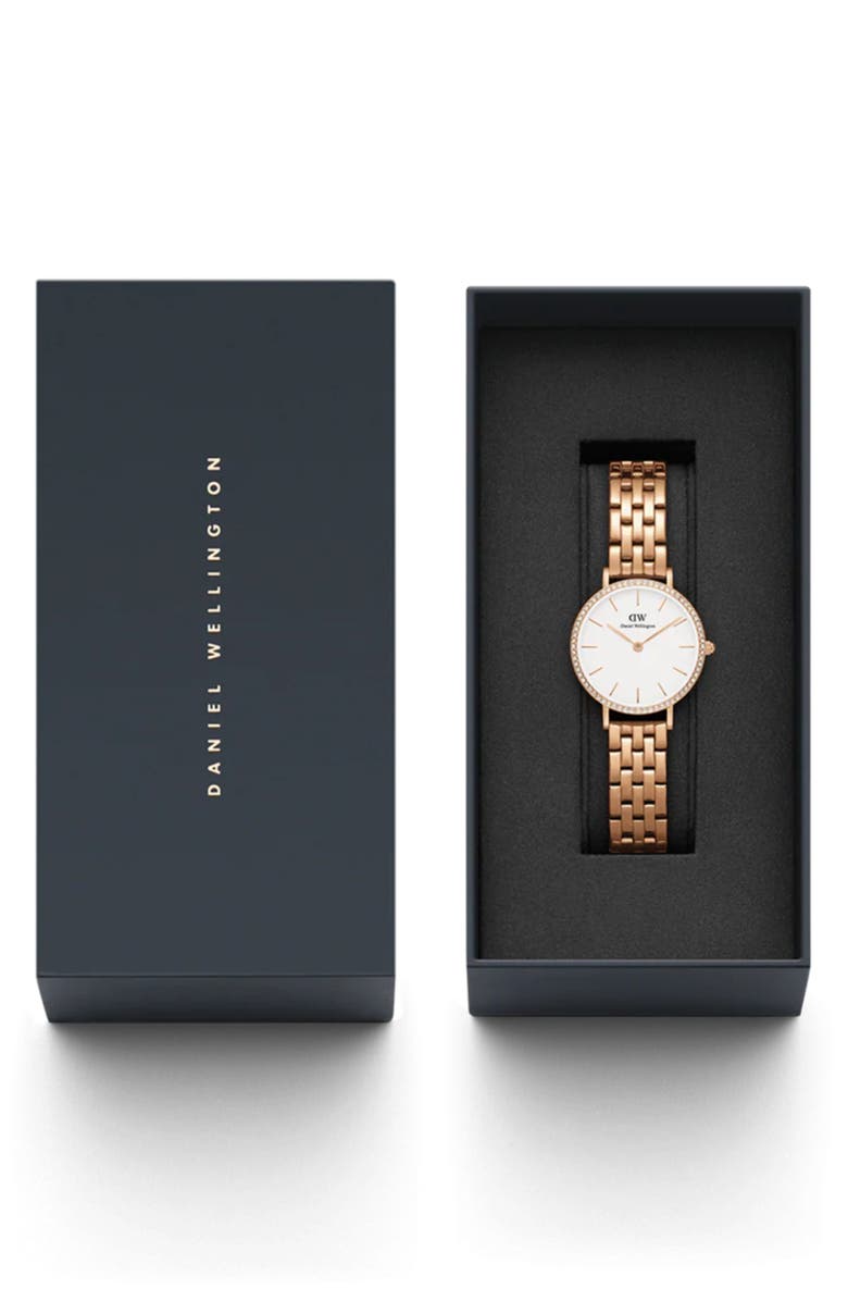 Daniel Wellington Petite Lumine Bracelet Watch, 28mm, Alternate, color, Rose Gold