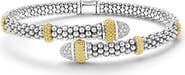 LAGOS Two-Tone Caviar Diamond Versa Bypass Bracelet