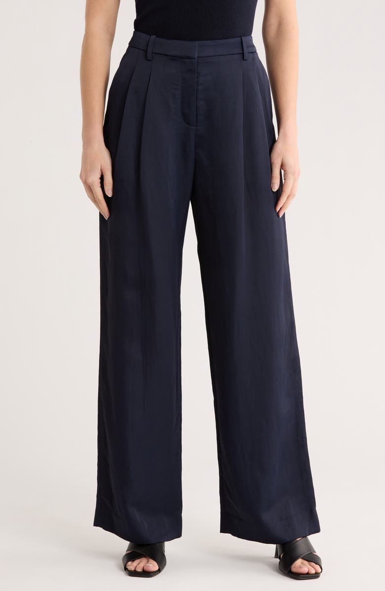 TWP Sulli Pleated Pants, Main, color, Midnight