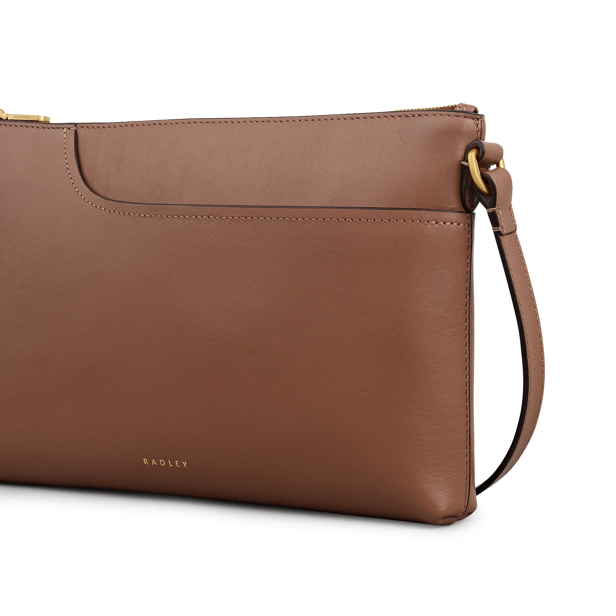 Pockets Medium Ziptop Crossbody Bag, Alternate, color, Saddle