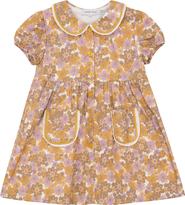 Charlotte & George Floral Contrast Ruffle Trim Dress