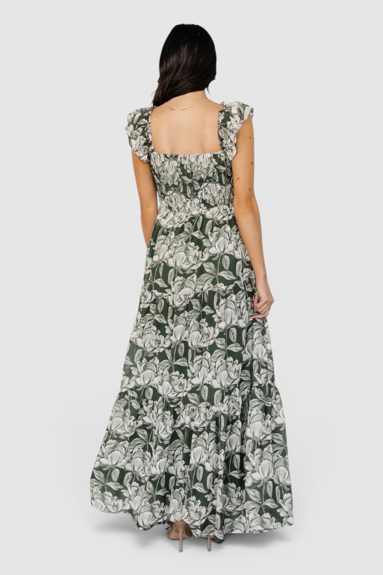Martina Maxi Dress, Alternate, color, Green + White