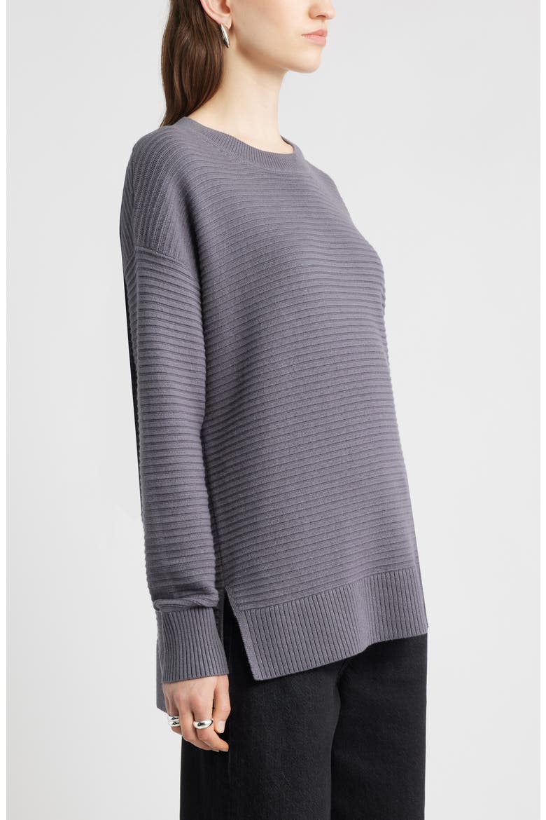 Cotton & Cashmere Ottoman Sweater, Alternate, color, GREY AGATE