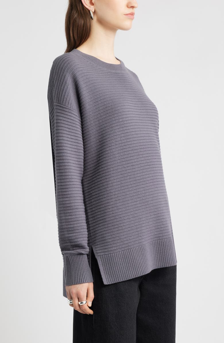 Nordstrom Cotton & Cashmere Ottoman Sweater, Alternate, color, Grey Agate