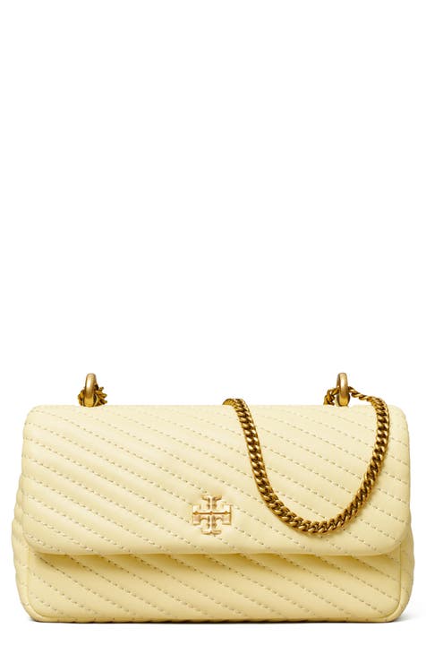 Tory Burch fashion Yellow Linen Bag