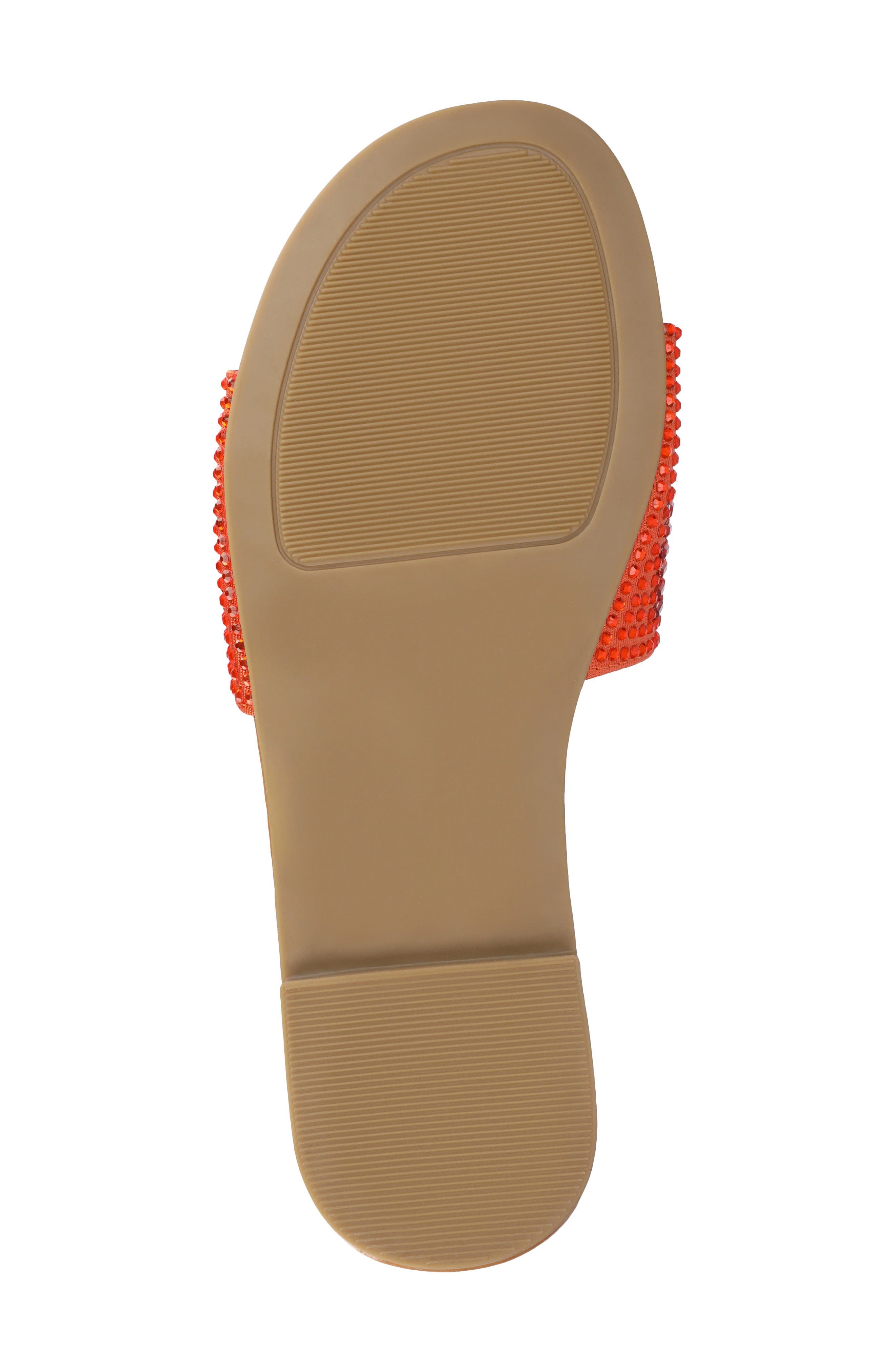 Maria Crystal Embellished Slide Sandal, Alternate, color, ORANGE