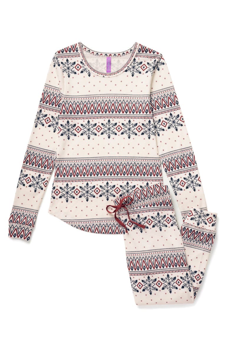 Adore Me Muriel Pajama Long-Sleeve Top & Legging Set, Alternate, color, 