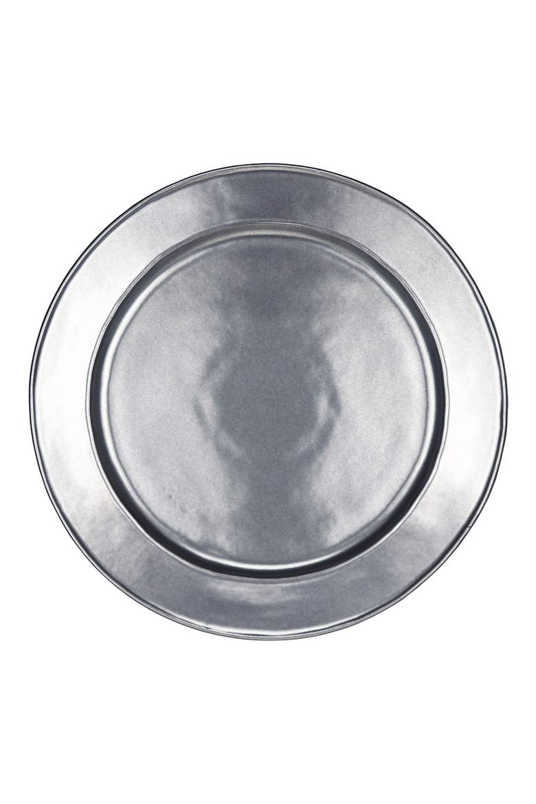 Pewter Stoneware Charger Plate, Main, color, PEWTER