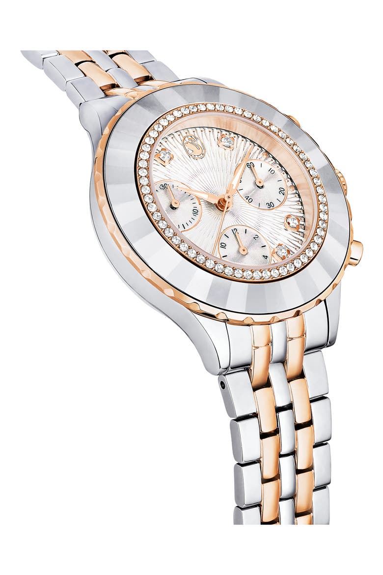 Octea Chronograph Bracelet Watch, 37mm, Alternate, color, ROSE GOLD