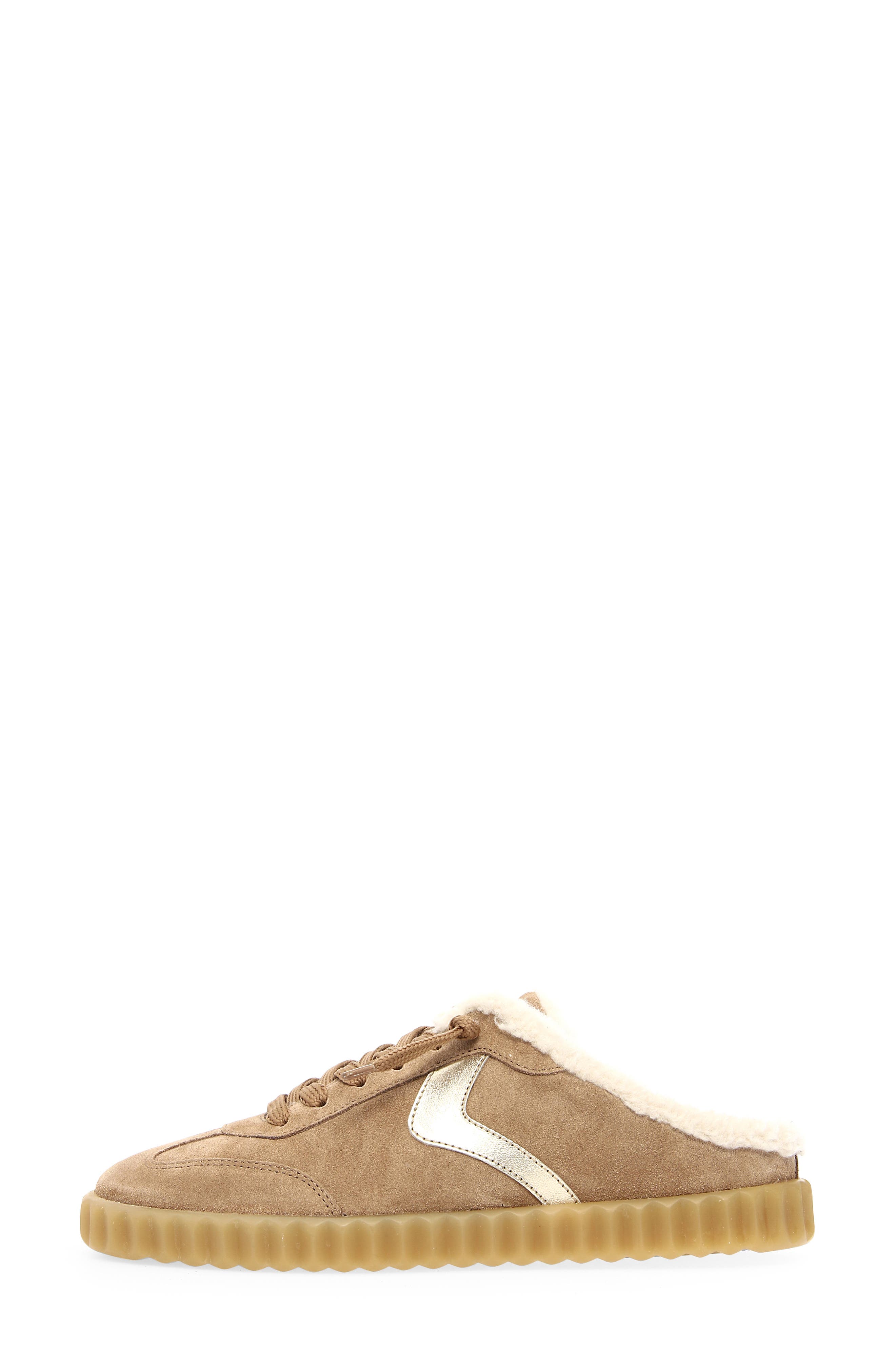 Voile Blanche Ines Faux Shearling Lined Mule, Alternate, color, Light Brown