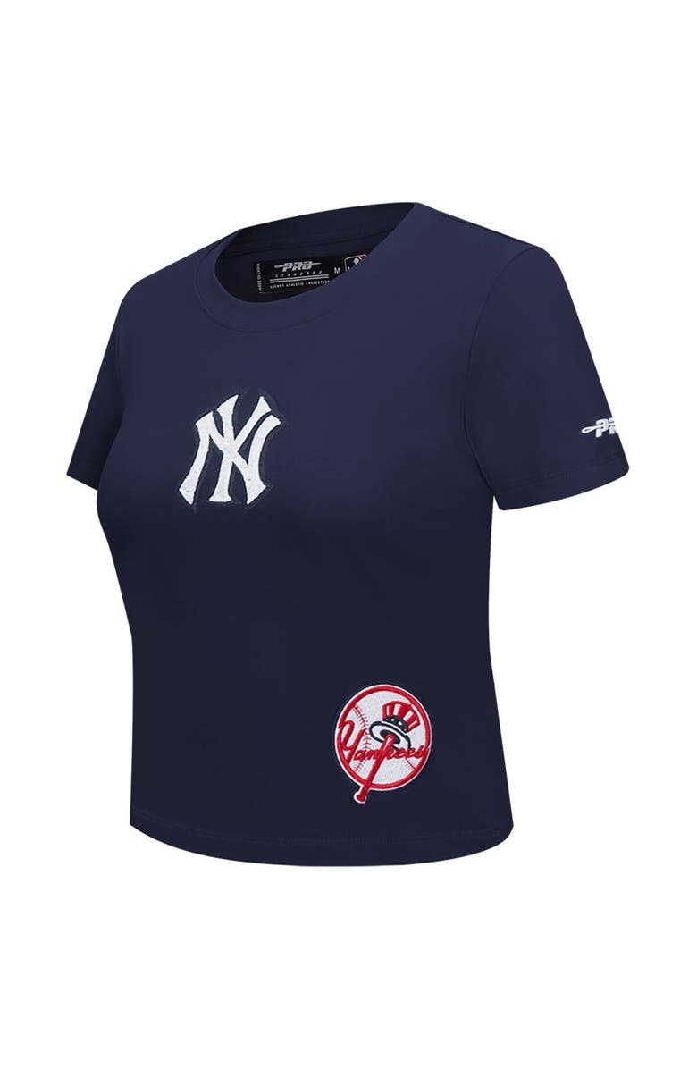 PRO STANDARD Women's Pro Standard  Navy New York Yankees Game Day Classics Baby Doll Cropped T-Shirt, Alternate, color, 