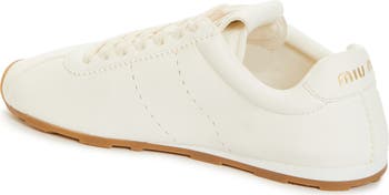Miu Miu Leather Low Top Sneaker (Women) | Nordstrom