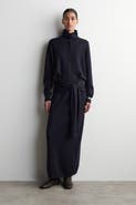 COS Tie-Waist Merino Wool Midi Skirt