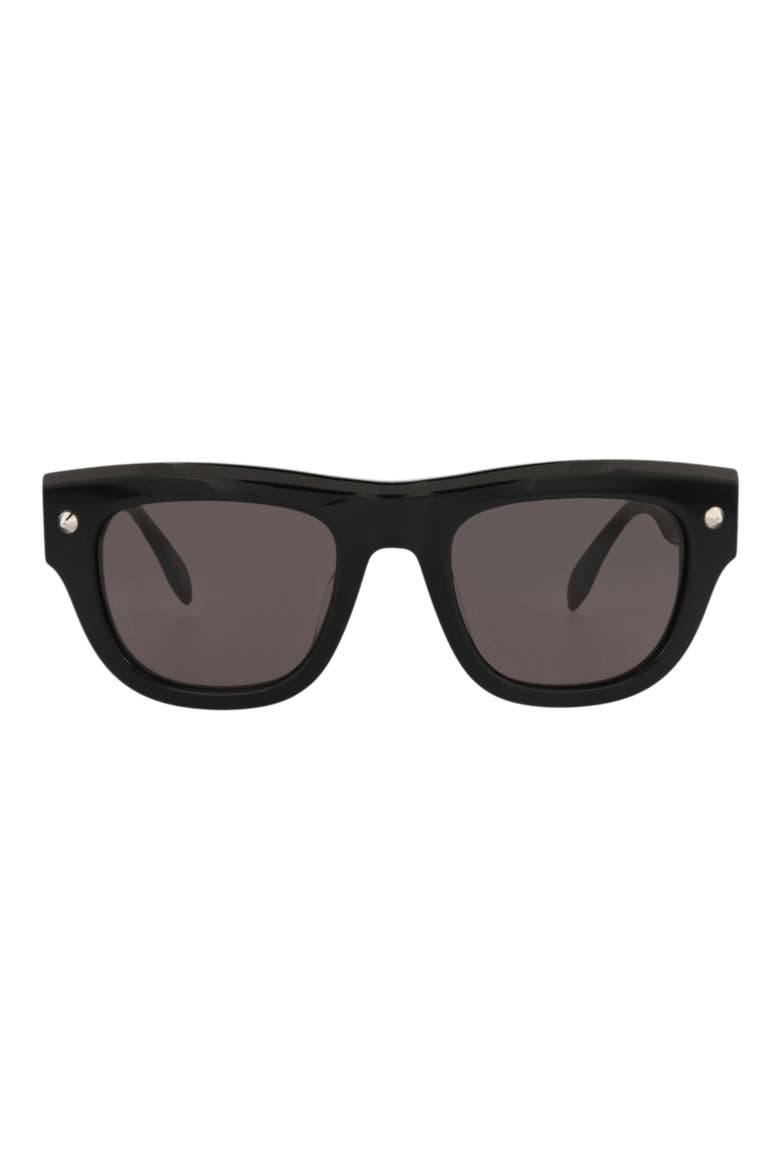 51mm Square Sunglasses, Main, color, BLACK BLACK GREY