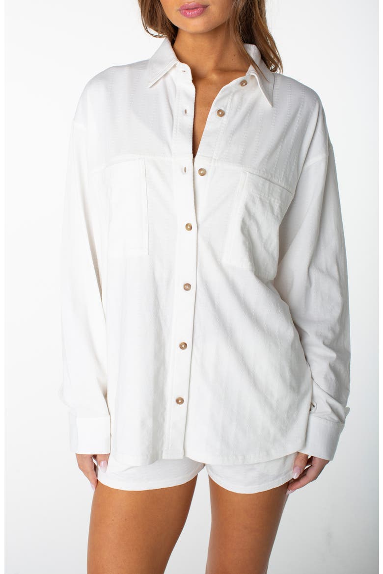Sandpiper Cotton Button-Up Shirt, Alternate, color, CLOUD DANCER