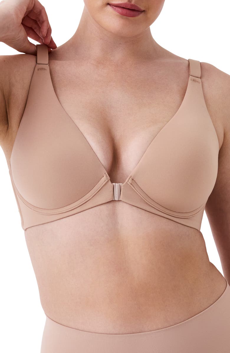 SPANX<sup>®</sup> SPANXsmooth<sup>™</sup> Bra-llelujah!<sup>®</sup> Adjustable Plunge Wireless Lift Bra, Alternate, color, Toasted Oatmeal